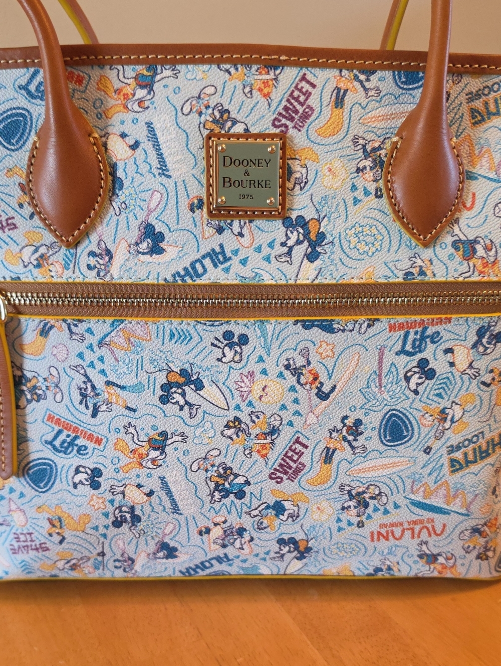 Dooney & Bourke Disney Aulani Mickey & Friends Hawaiian Life Tote Bag